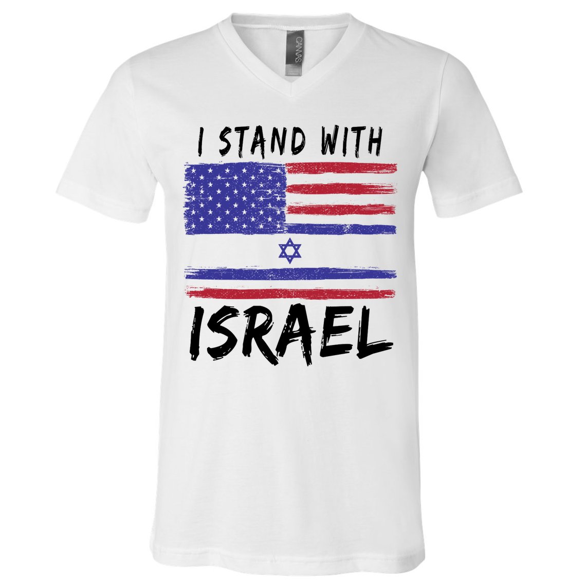 I Stand With Israel Support Israel V-Neck T-Shirt