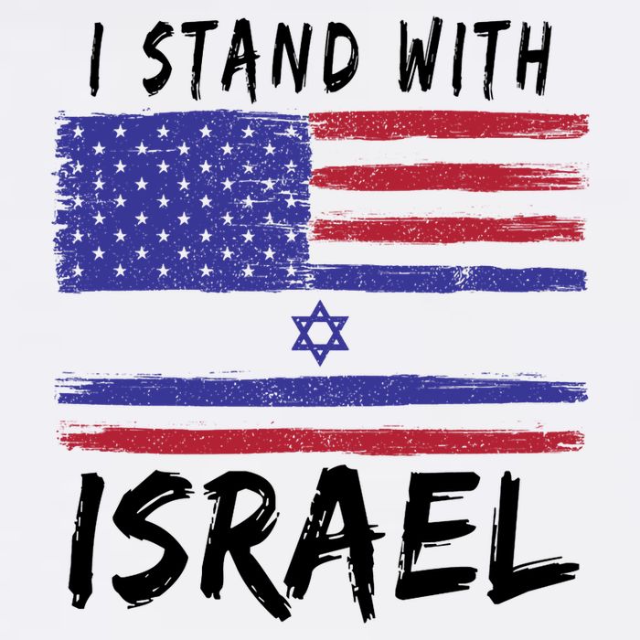 I Stand With Israel Support Israel Cropped Pullover Crew