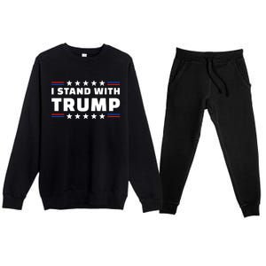 I Stand With Trump Cool Gift Premium Crewneck Sweatsuit Set