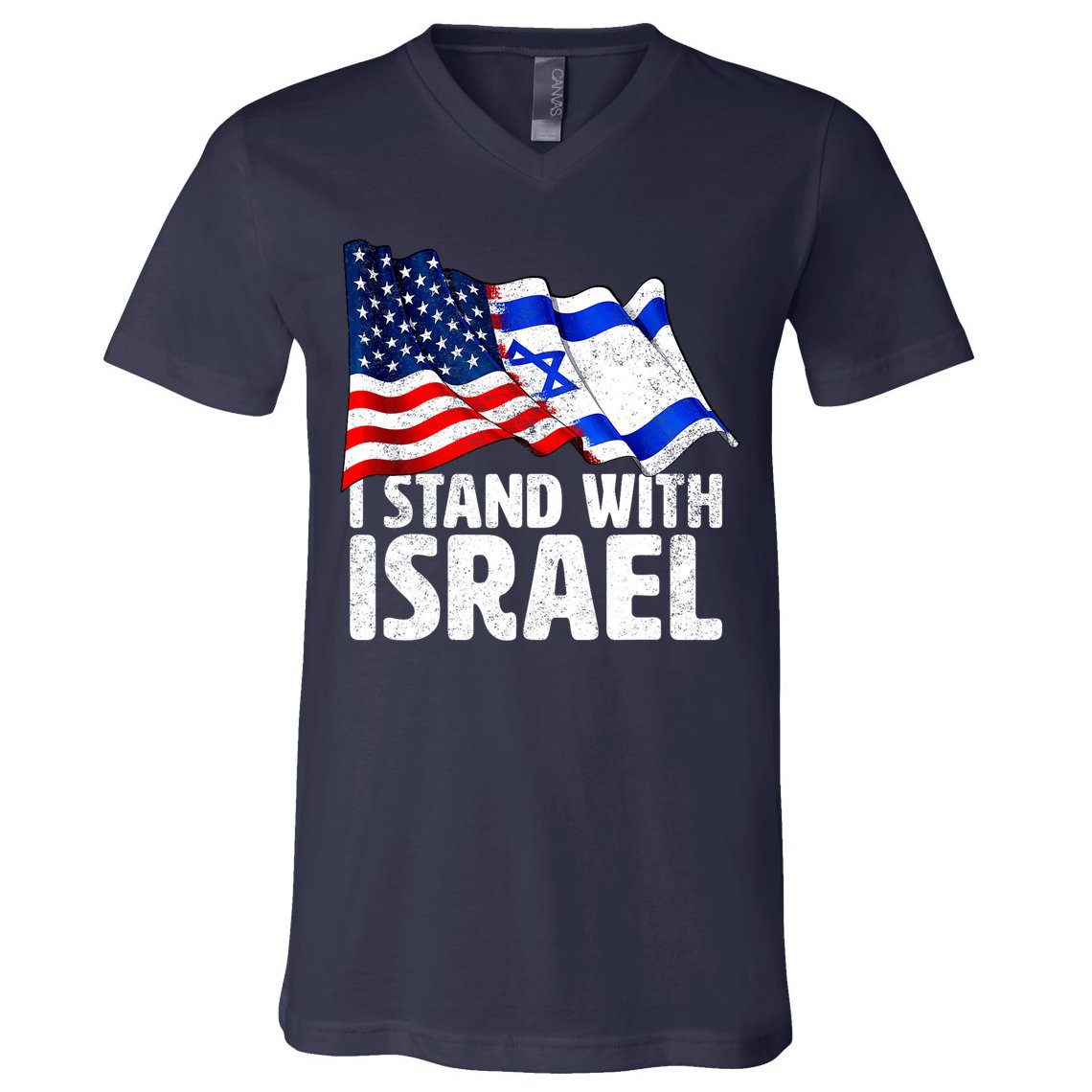 I Stand With Israel Israeli Pray For Israel V-Neck T-Shirt