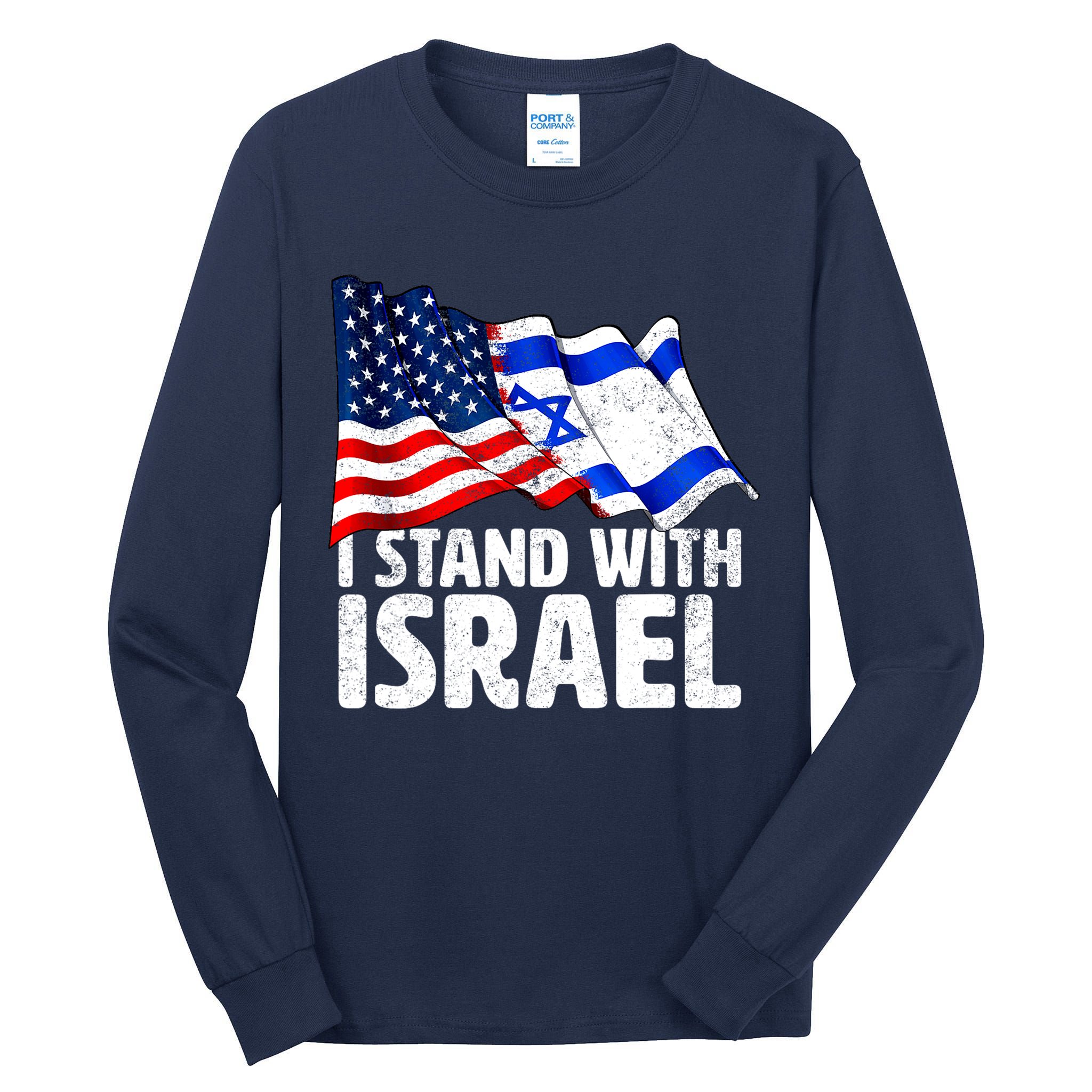 I Stand With Israel Israeli Pray For Israel Tall Long Sleeve T-Shirt