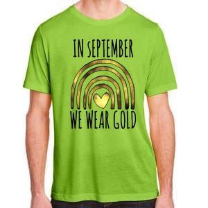 In September We Wear Gold Childhood Cancer Rainbow Adult ChromaSoft Performance T-Shirt