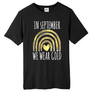 In September We Wear Gold Childhood Cancer Rainbow Tall Fusion ChromaSoft Performance T-Shirt