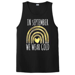 In September We Wear Gold Childhood Cancer Rainbow PosiCharge Competitor Tank