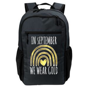 In September We Wear Gold Childhood Cancer Rainbow Daily Commute Backpack