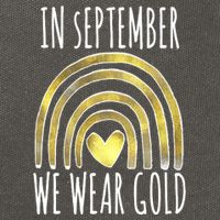 In September We Wear Gold Childhood Cancer Rainbow Cotton Canvas Backpack