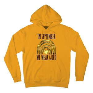 In September We Wear Gold Childhood Cancer Rainbow Hoodie