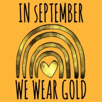 In September We Wear Gold Childhood Cancer Rainbow Toddler T-Shirt