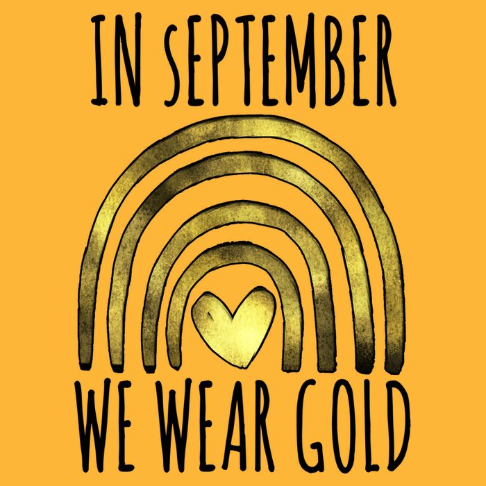 In September We Wear Gold Childhood Cancer Rainbow Toddler T-Shirt