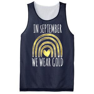 In September We Wear Gold Childhood Cancer Rainbow Mesh Reversible Basketball Jersey Tank