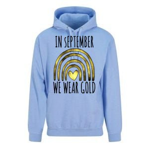 In September We Wear Gold Childhood Cancer Rainbow Unisex Surf Hoodie