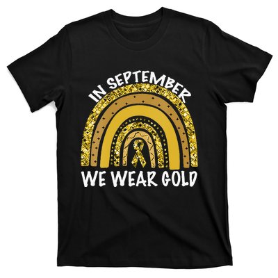 In September We Wear Gold Childhood Cancer Awareness T-Shirt