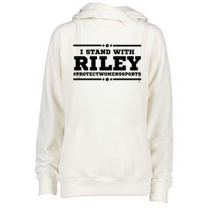 I Stand With Riley Gaines #ProtectWomensSports Womens Funnel Neck Pullover Hood