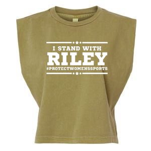 I Stand With Riley Gaines #ProtectWomensSports Garment-Dyed Women's Muscle Tee