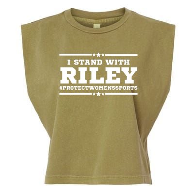 I Stand With Riley Gaines #ProtectWomensSports Garment-Dyed Women's Muscle Tee