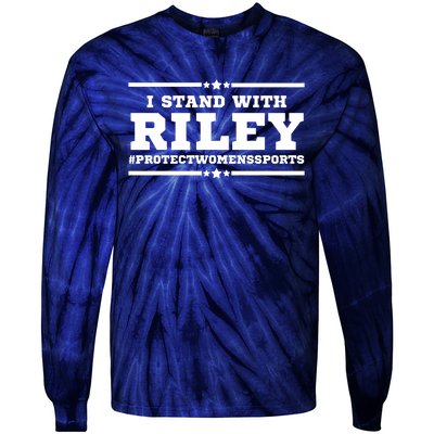 I Stand With Riley Gaines #ProtectWomensSports Tie-Dye Long Sleeve Shirt