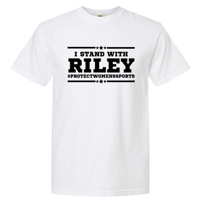 I Stand With Riley Gaines #ProtectWomensSports Garment-Dyed Heavyweight T-Shirt