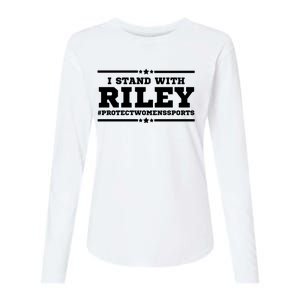 I Stand With Riley Gaines #ProtectWomensSports Womens Cotton Relaxed Long Sleeve T-Shirt