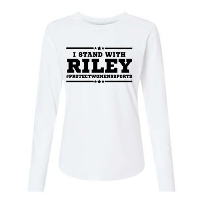 I Stand With Riley Gaines #ProtectWomensSports Womens Cotton Relaxed Long Sleeve T-Shirt