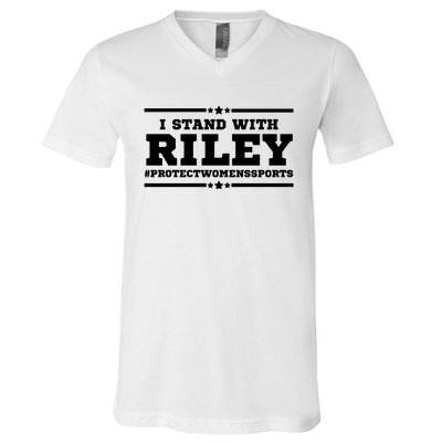 I Stand With Riley Gaines #ProtectWomensSports V-Neck T-Shirt