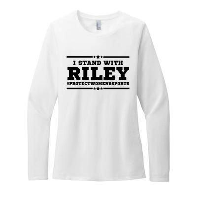 I Stand With Riley Gaines #ProtectWomensSports Womens CVC Long Sleeve Shirt