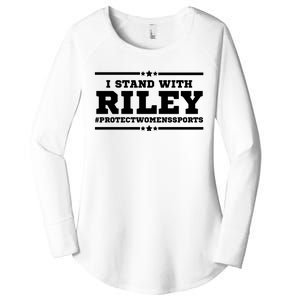 I Stand With Riley Gaines #ProtectWomensSports Women's Perfect Tri Tunic Long Sleeve Shirt