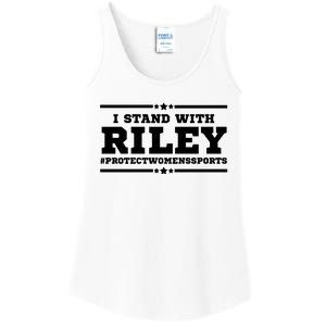 I Stand With Riley Gaines #ProtectWomensSports Ladies Essential Tank