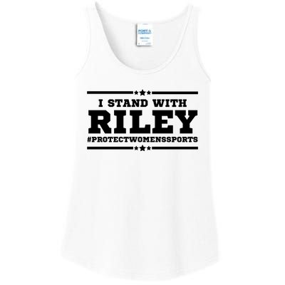 I Stand With Riley Gaines #ProtectWomensSports Ladies Essential Tank