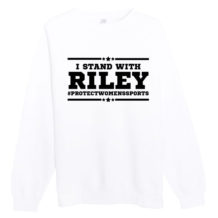 I Stand With Riley Gaines #ProtectWomensSports Premium Crewneck Sweatshirt