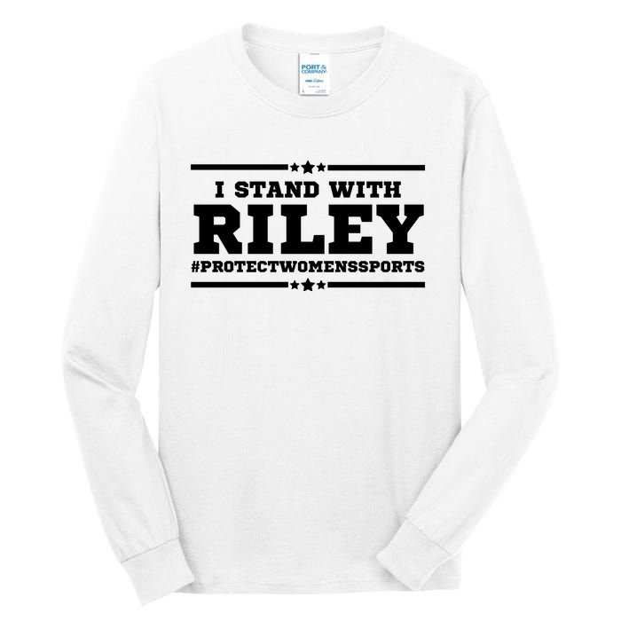 I Stand With Riley Gaines #ProtectWomensSports Tall Long Sleeve T-Shirt