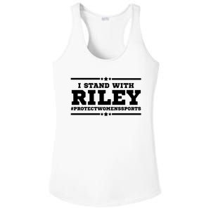 I Stand With Riley Gaines #ProtectWomensSports Ladies PosiCharge Competitor Racerback Tank