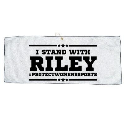 I Stand With Riley Gaines #ProtectWomensSports Large Microfiber Waffle Golf Towel