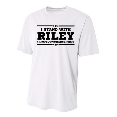 I Stand With Riley Gaines #ProtectWomensSports Performance Sprint T-Shirt