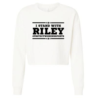 I Stand With Riley Gaines #ProtectWomensSports Cropped Pullover Crew