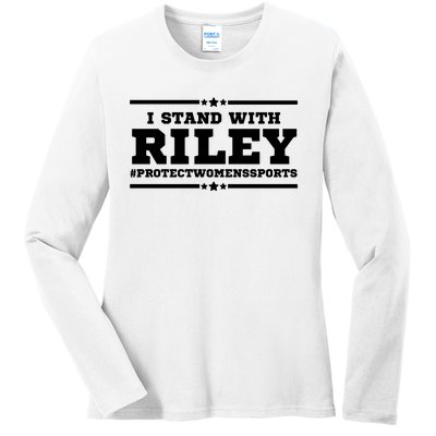 I Stand With Riley Gaines #ProtectWomensSports Ladies Long Sleeve Shirt