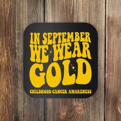 In September We Wear Gold Childhood Cancer Awareness Coaster
