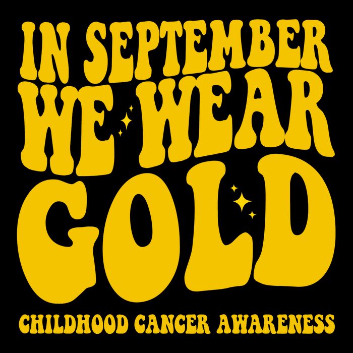 In September We Wear Gold Childhood Cancer Awareness Flat Bill Trucker Hat