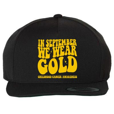 In September We Wear Gold Childhood Cancer Awareness Wool Snapback Cap