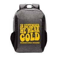 In September We Wear Gold Childhood Cancer Awareness Vector Backpack