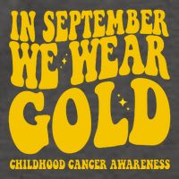 In September We Wear Gold Childhood Cancer Awareness Vector Backpack