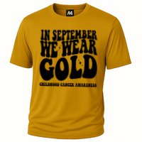 In September We Wear Gold Childhood Cancer Awareness Cooling Performance Crew T-Shirt
