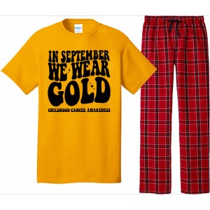 In September We Wear Gold Childhood Cancer Awareness Pajama Set