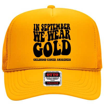 In September We Wear Gold Childhood Cancer Awareness Trucker Hat