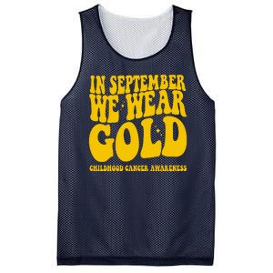 In September We Wear Gold Childhood Cancer Awareness Mesh Reversible Basketball Jersey Tank