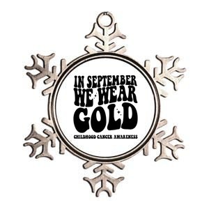 In September We Wear Gold Childhood Cancer Awareness Metallic Star Ornament