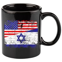 I Stand With Israel Pray For Israel Us Israel Flag 11oz C Handle Ceramic Mug