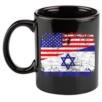 I Stand With Israel Pray For Israel Us Israel Flag 11oz C Handle Ceramic Mug