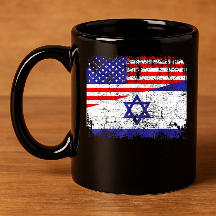 I Stand With Israel Pray For Israel Us Israel Flag 11oz C Handle Ceramic Mug