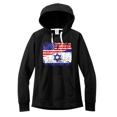 I Stand With Israel Pray For Israel Us Israel Flag Women's Fleece Hoodie