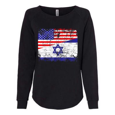 I Stand With Israel Pray For Israel Us Israel Flag Womens California Wash Sweatshirt